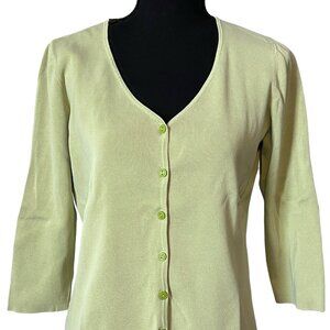 Ann Taylor Lime Green Cardigan Size M